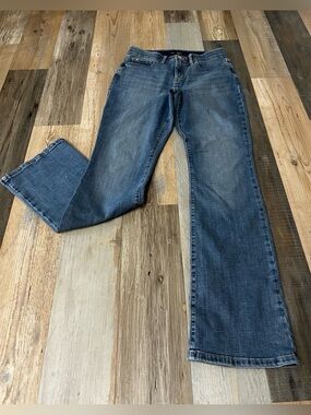 Lee women's Flex Motion mid rise regular fit bootcut stretch jeans Sz 6 Long